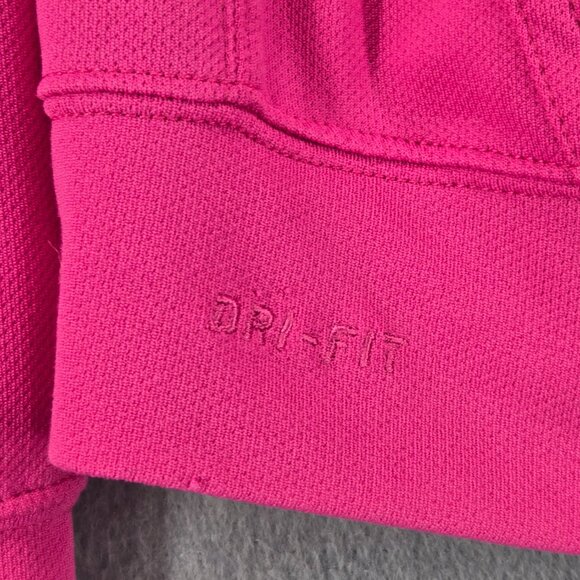 Nike Dri-Fit Long Sleeve Activewear, 1/4 zip, Hot Pink, Running, Pullover, Small - Picture 4 of 10